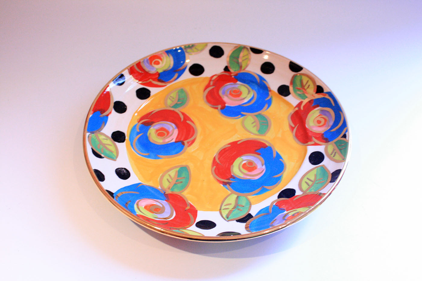 Dinner Plate Roses Yellow with Black Dots - MaryRoseYoung