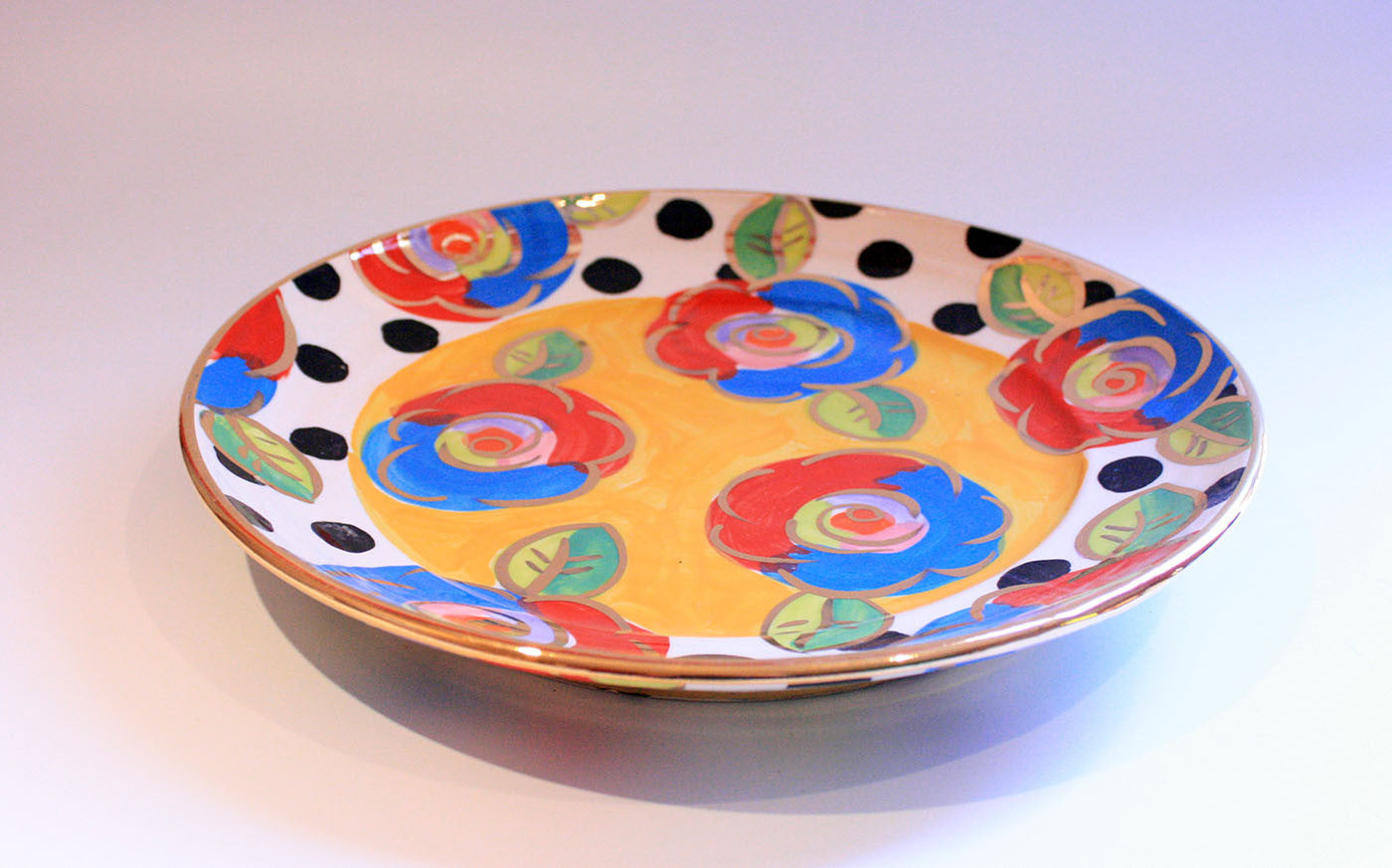 Dinner Plate Roses Yellow with Black Dots - MaryRoseYoung