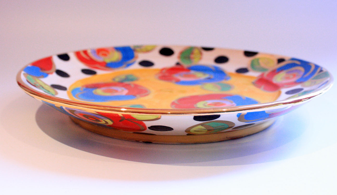 Dinner Plate Roses Yellow with Black Dots - MaryRoseYoung