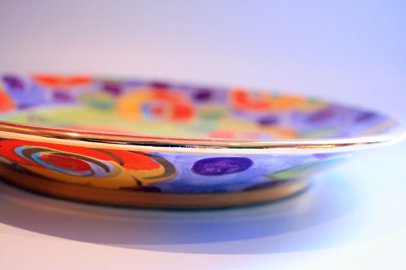 Dinner Plate Roses Lime Green with Dotty Purple - MaryRoseYoung