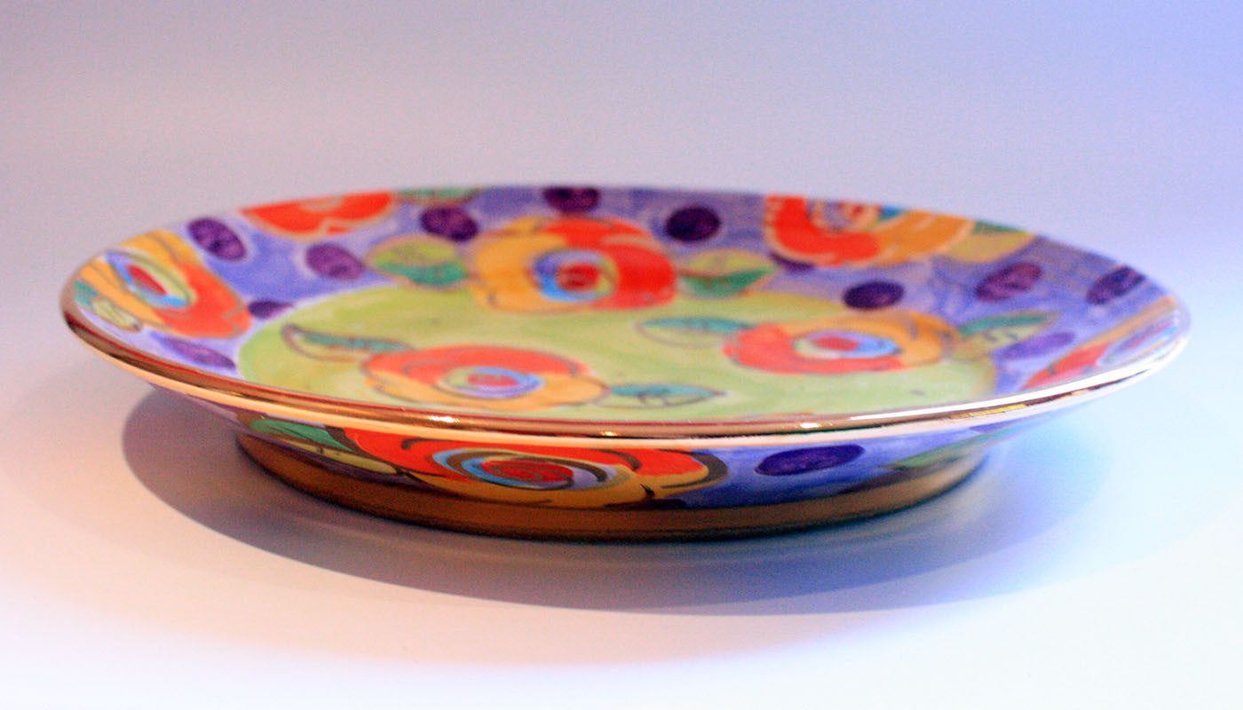 Dinner Plate Roses Lime Green with Dotty Purple - MaryRoseYoung