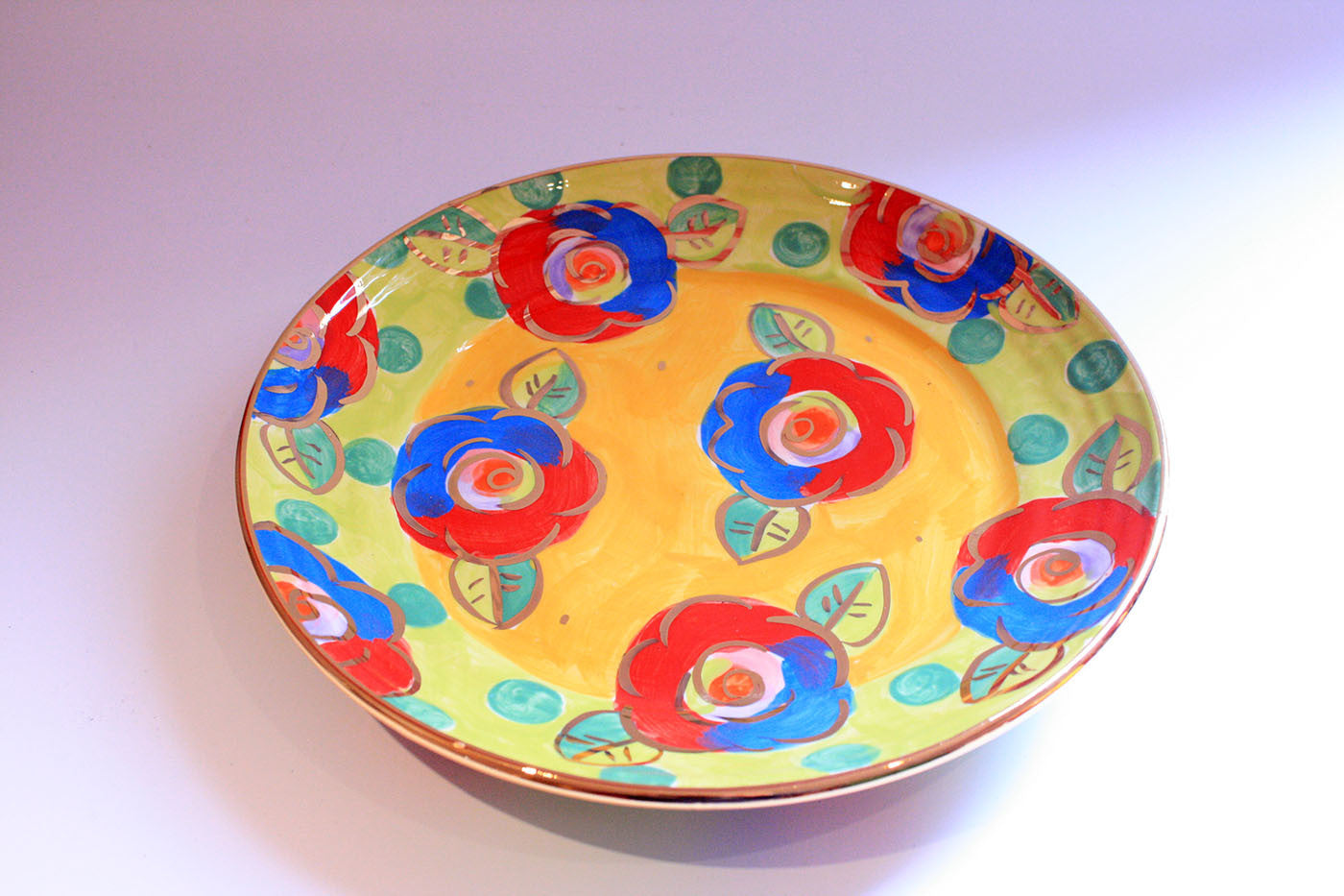 Dinner Plate Roses Yellow with Dotty Green - MaryRoseYoung