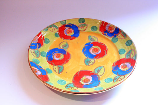 Dinner Plate Roses Yellow with Dotty Green - MaryRoseYoung