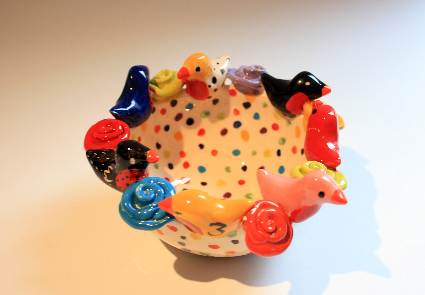 Robin Encrusted Bowl - MaryRoseYoung