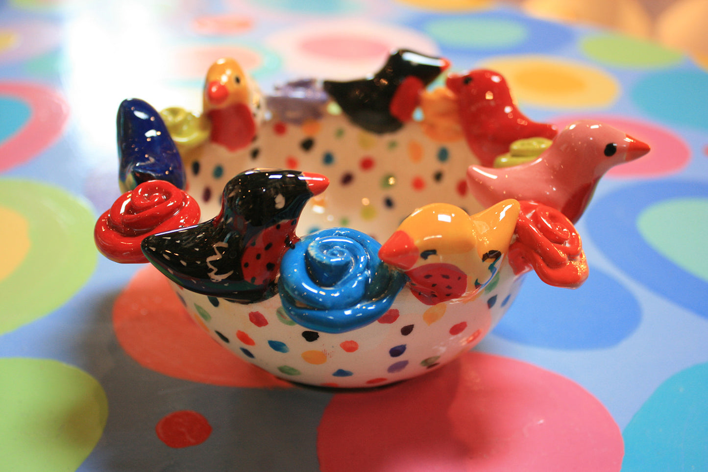 Robin Encrusted Bowl - MaryRoseYoung
