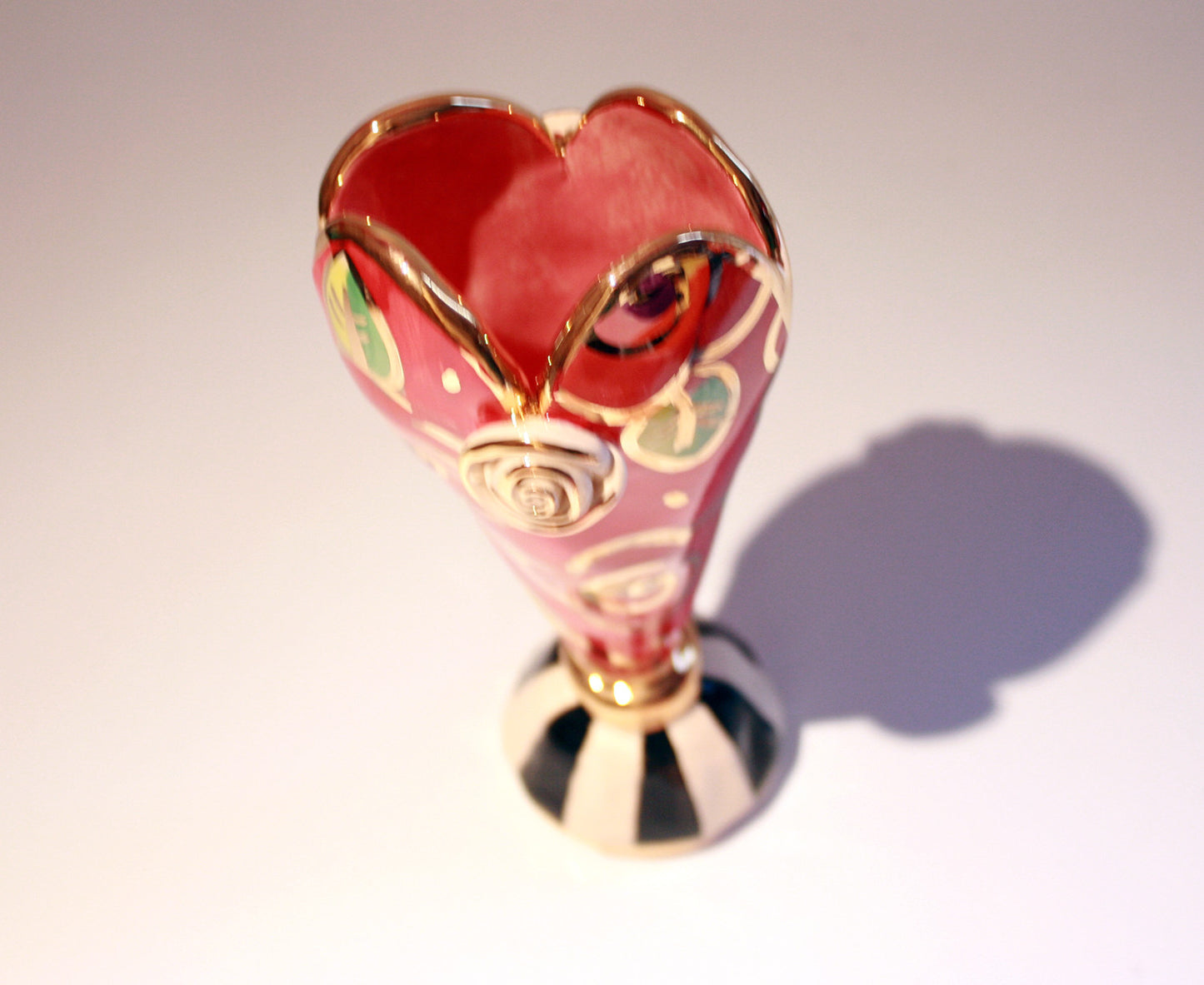 Tiny Heart Vase "New Red New Rose" - MaryRoseYoung