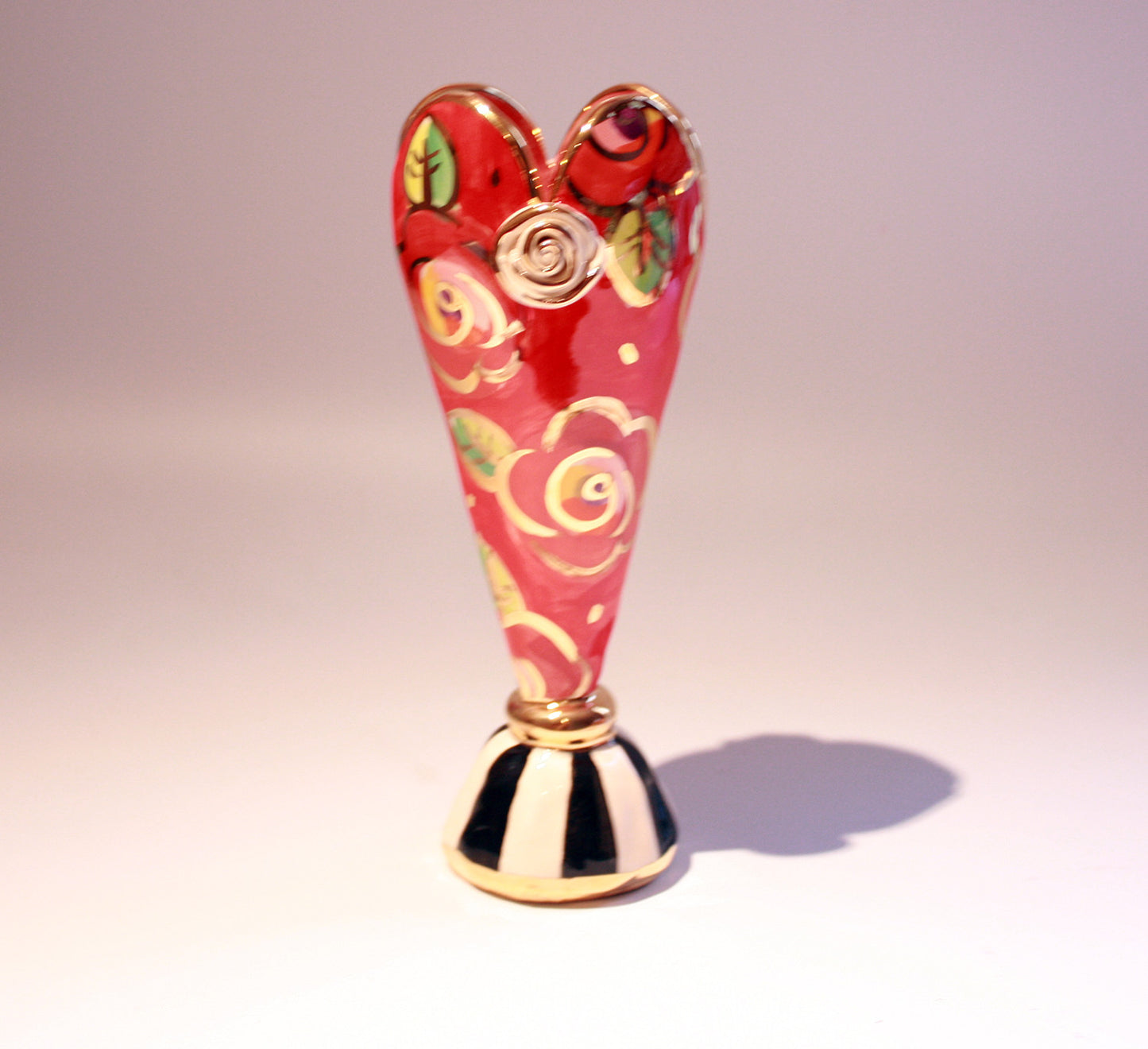 Tiny Heart Vase "New Red New Rose" - MaryRoseYoung