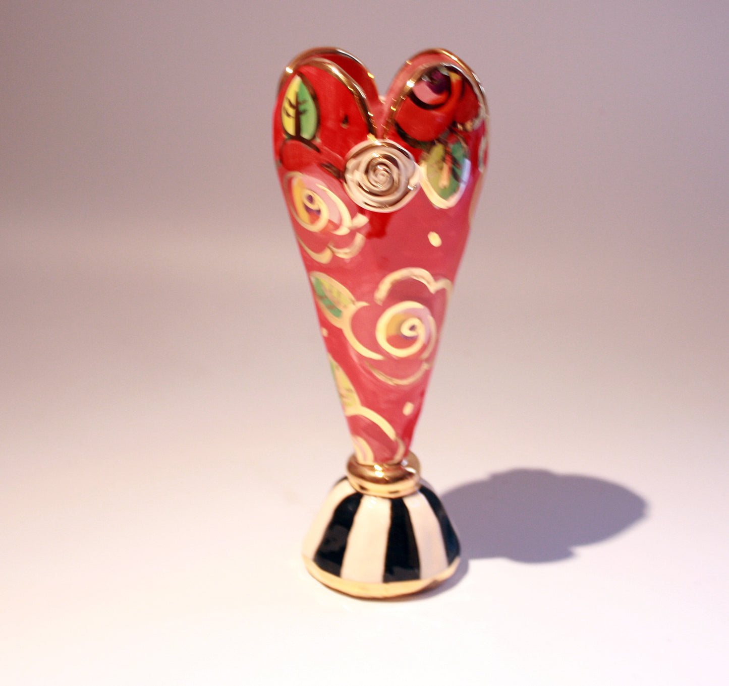 Tiny Heart Vase "New Red New Rose" - MaryRoseYoung