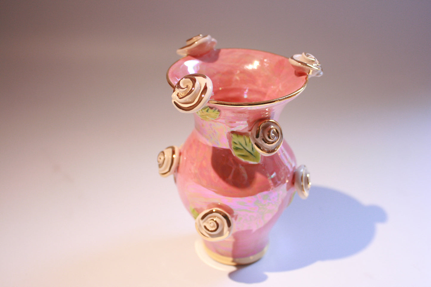 Tiny Rose Studded Vase Pink - MaryRoseYoung