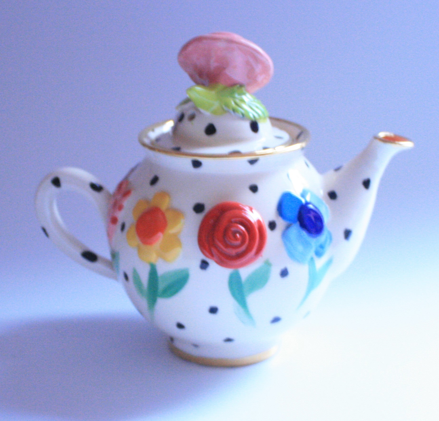 Tiny Teapot Pressed Flowers - MaryRoseYoung