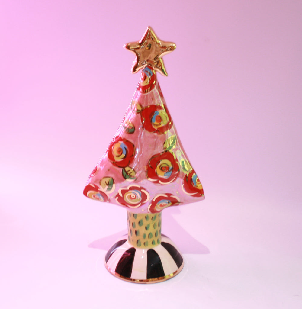 Medium Christmas Tree with Gold New Roses - MaryRoseYoung