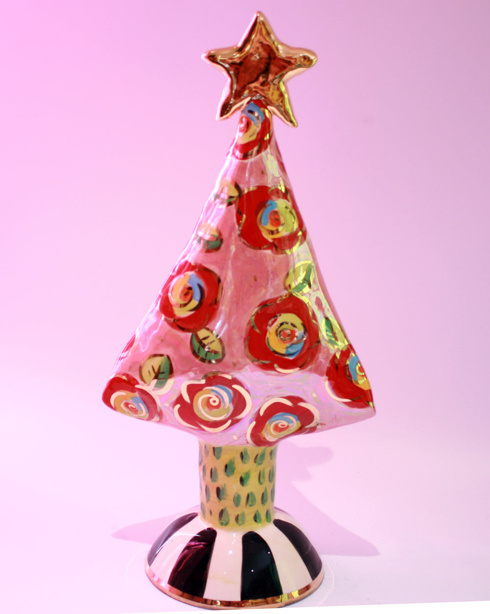 Medium Christmas Tree with Gold New Roses - MaryRoseYoung