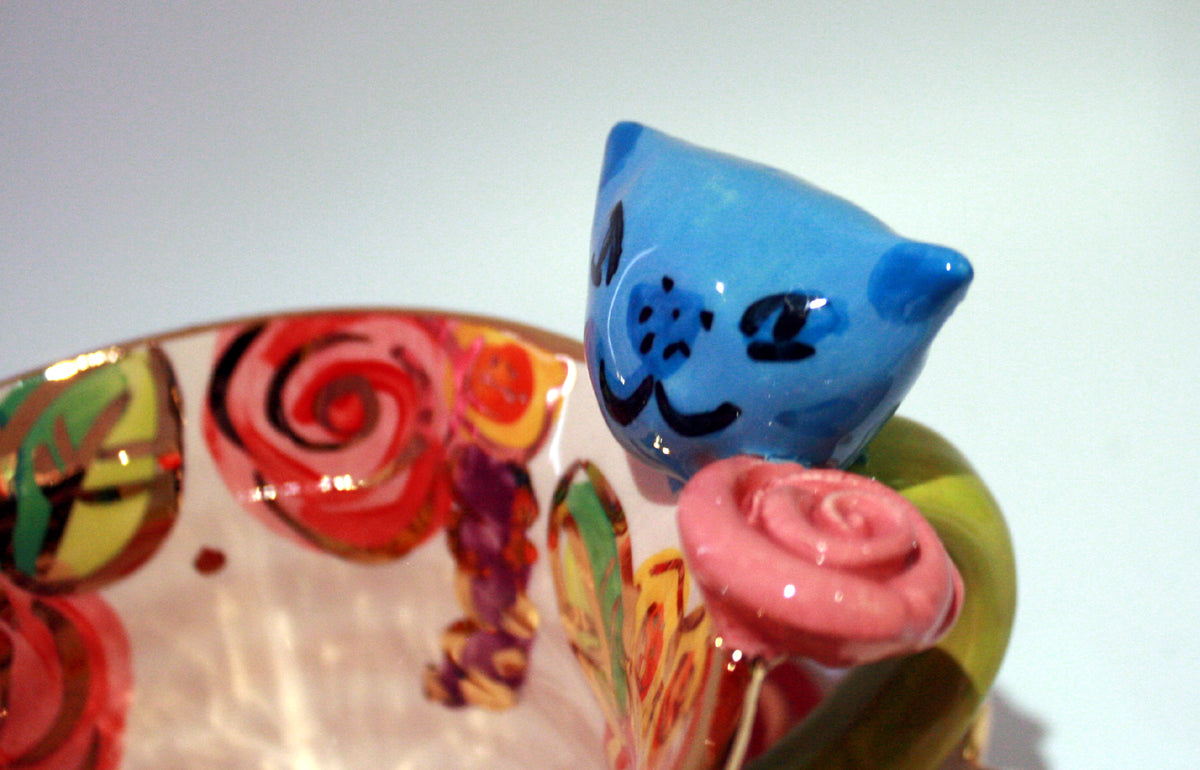 "Alice in Wonderland" Cheshire Cat Cup and Saucer - MaryRoseYoung
