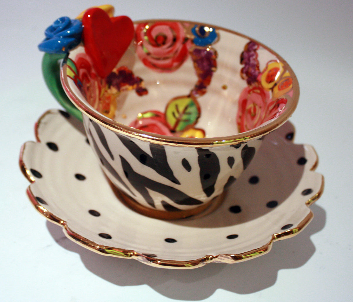 "Alice in Wonderland" Queen of Hearts Cup and Saucer - MaryRoseYoung
