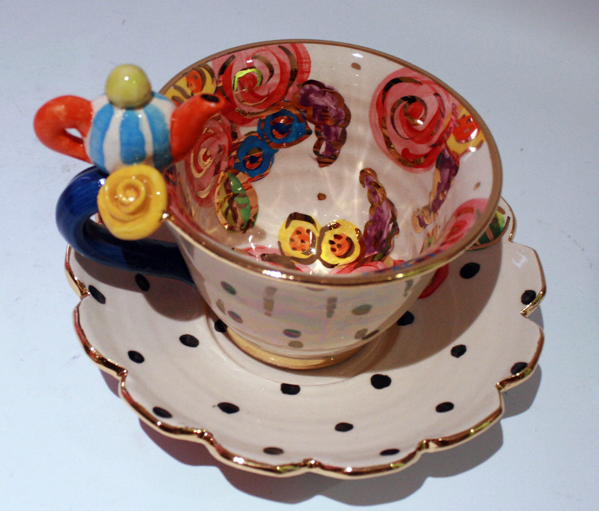 "Alice in Wonderland" Teapot Cup and Saucer - MaryRoseYoung