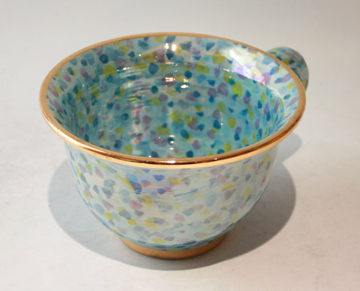 Breakfast Cup in Blue Confetti