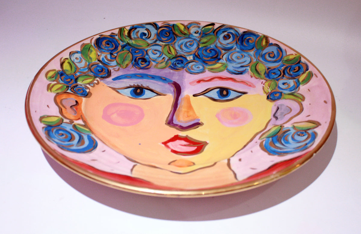 Faces Dinner Plate "Poppy" - MaryRoseYoung