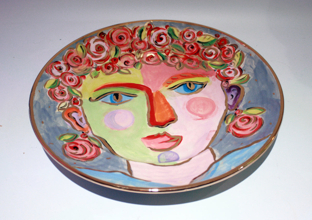 Faces Dinner Plate "Primrose" - MaryRoseYoung