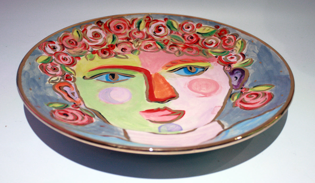 Faces Dinner Plate "Primrose" - MaryRoseYoung