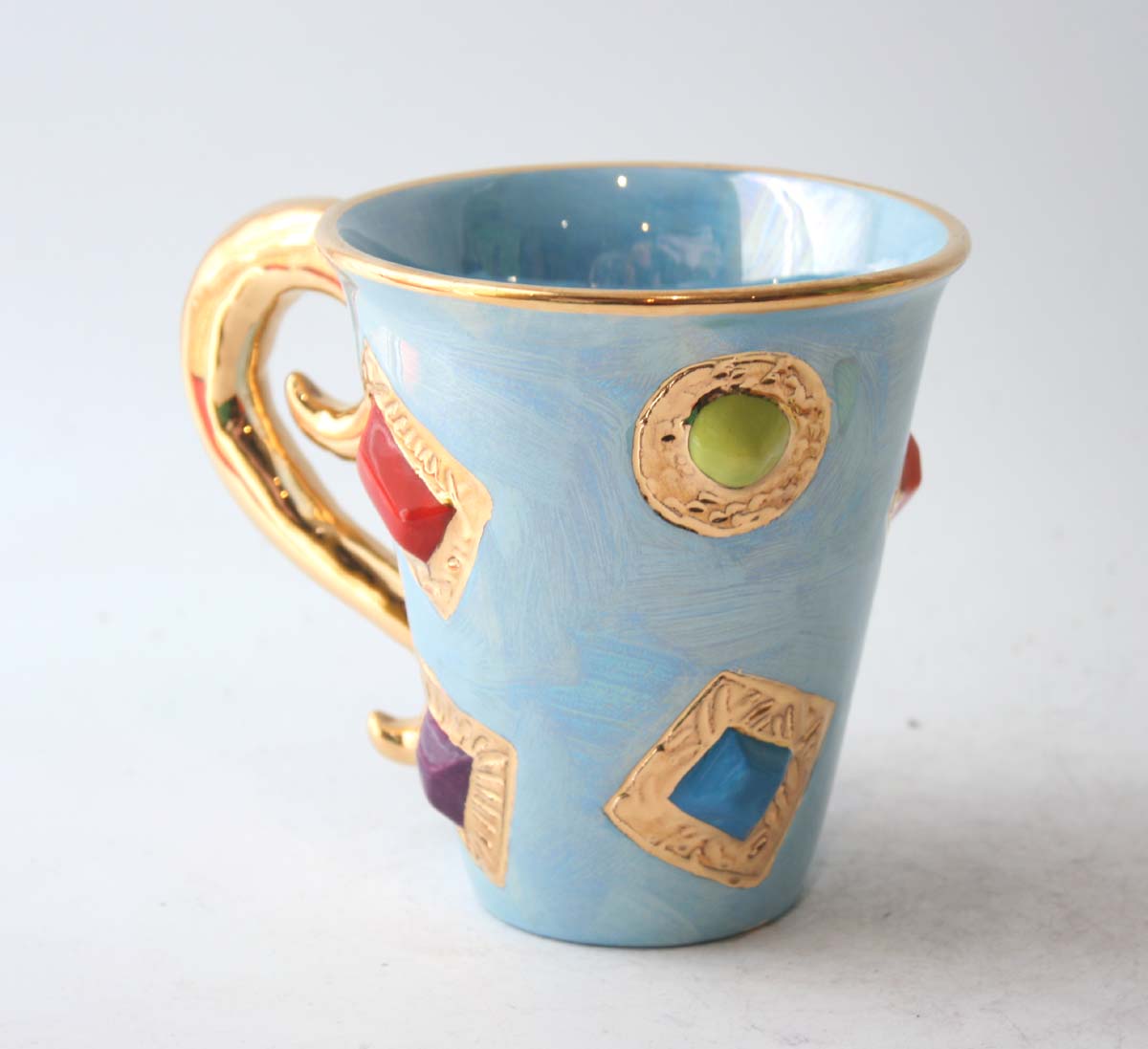 Jewelled Lady Gaga Mug in Shimmering Blue