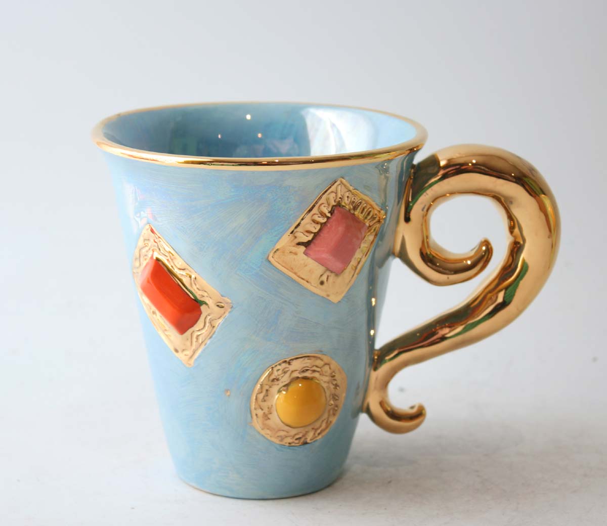 Jewelled Lady Gaga Mug in Shimmering Blue