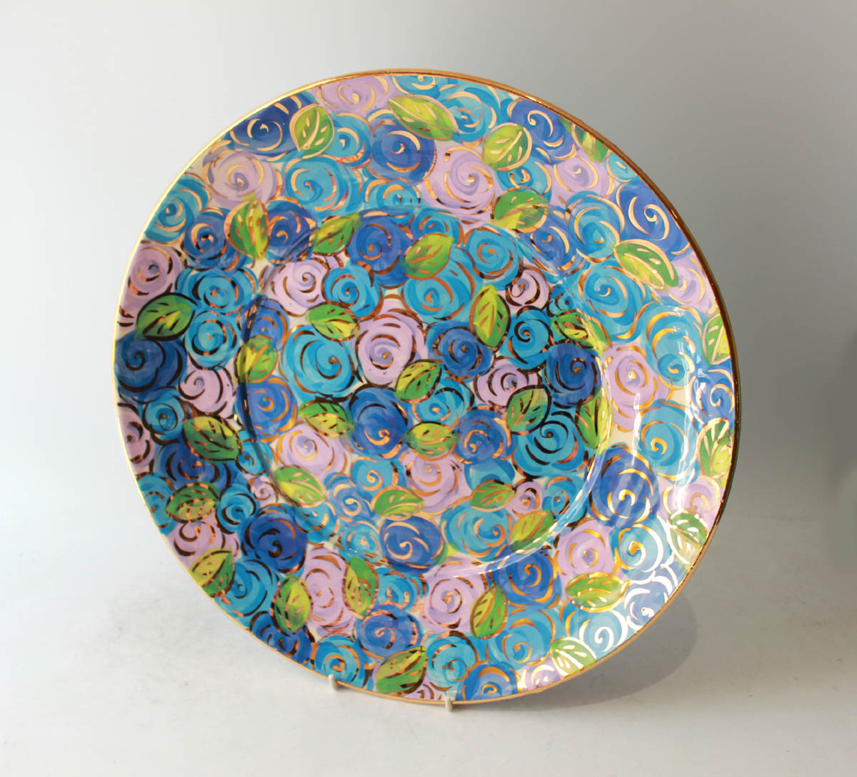 Giant Platter in Blue Rosebush