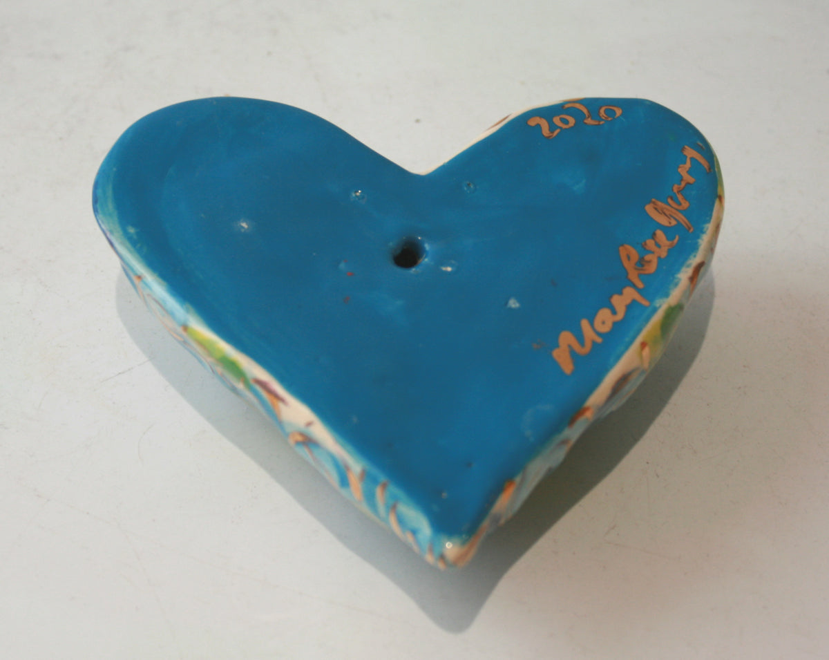 Small Wall Hanging in Blue Rosebush