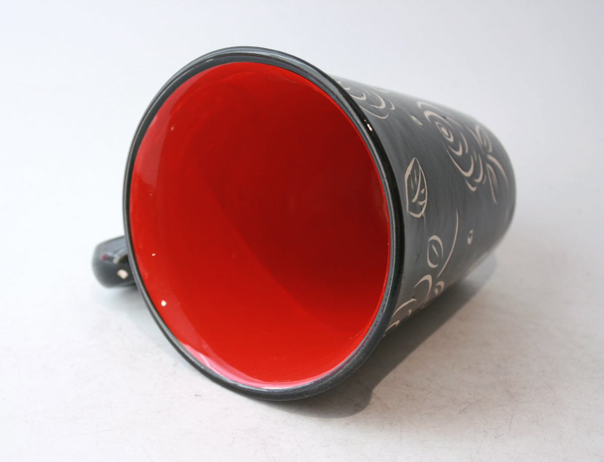 New Shape Large Mug in Black Etch