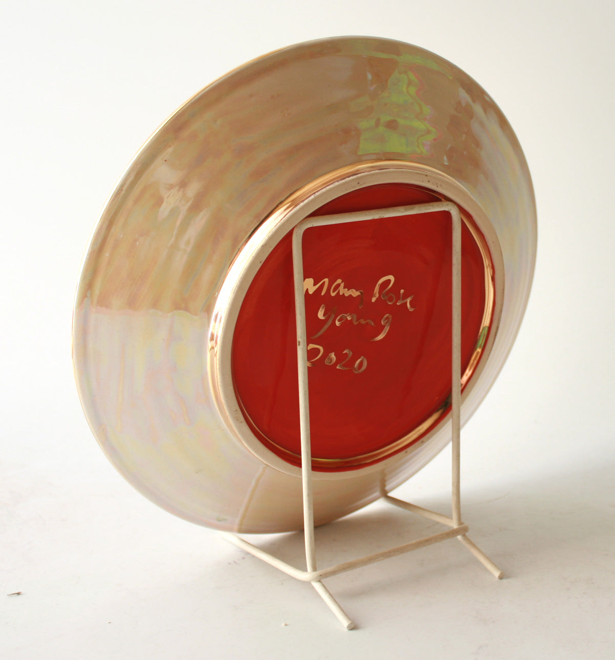 Candy Cane Side Plate in Coloured Dot