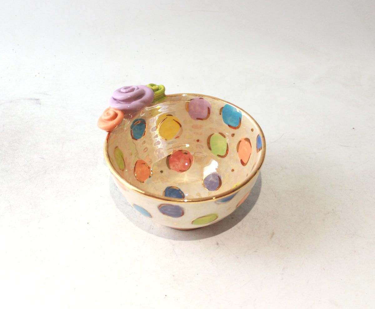 Noodle Bowl in Pastel Coloured Dot