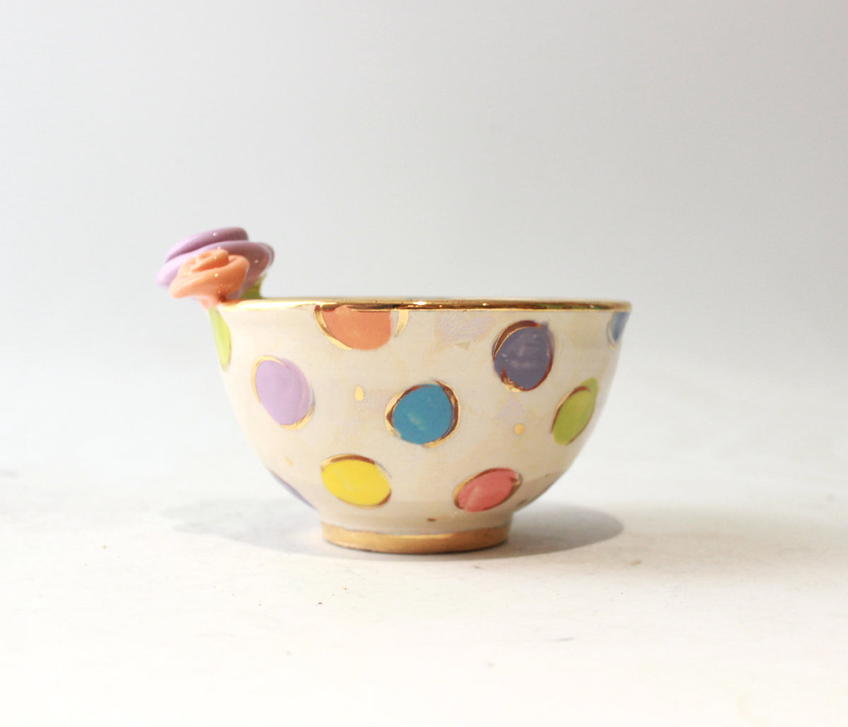 Noodle Bowl in Pastel Coloured Dot