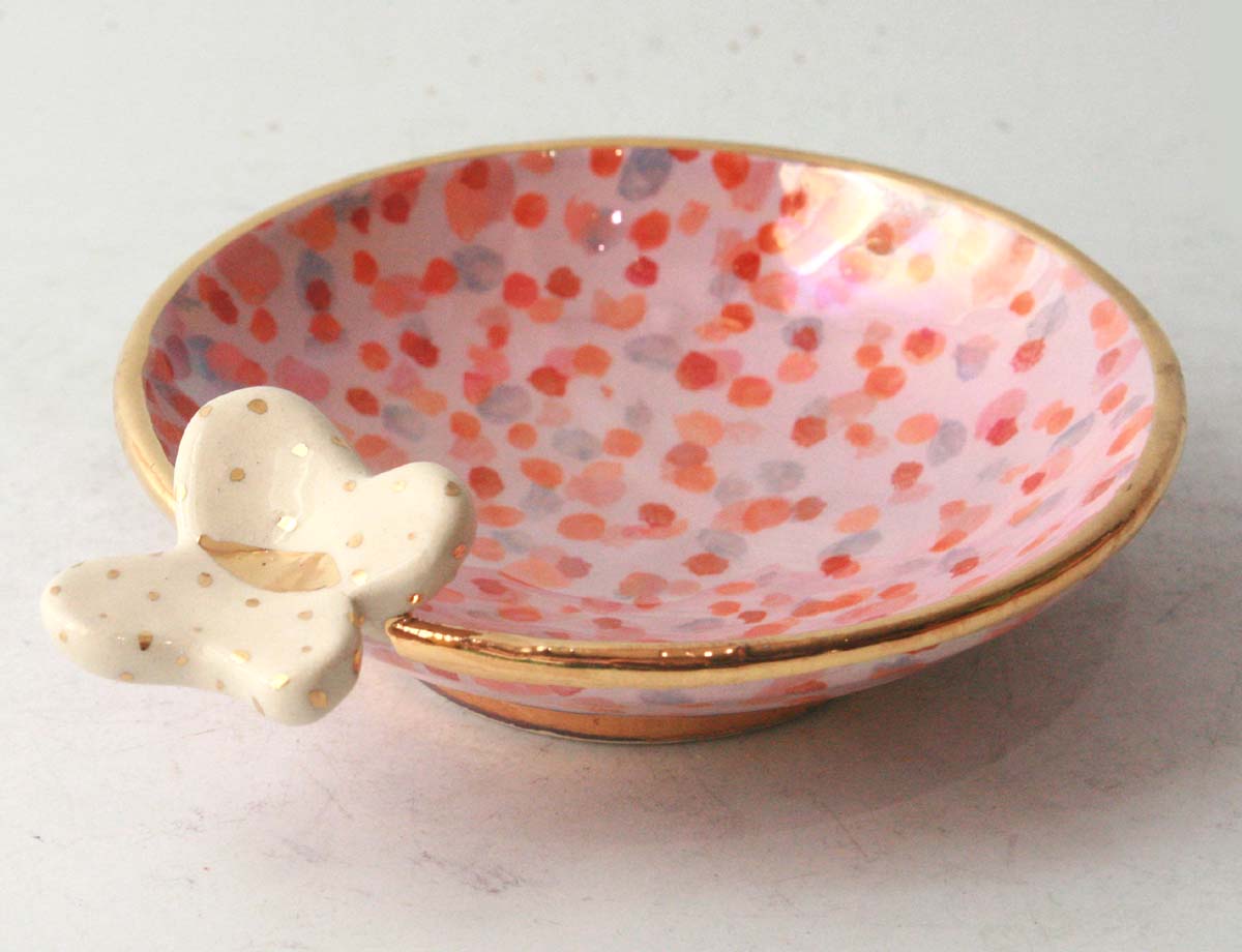 Butterfly Saucer in Confetti
