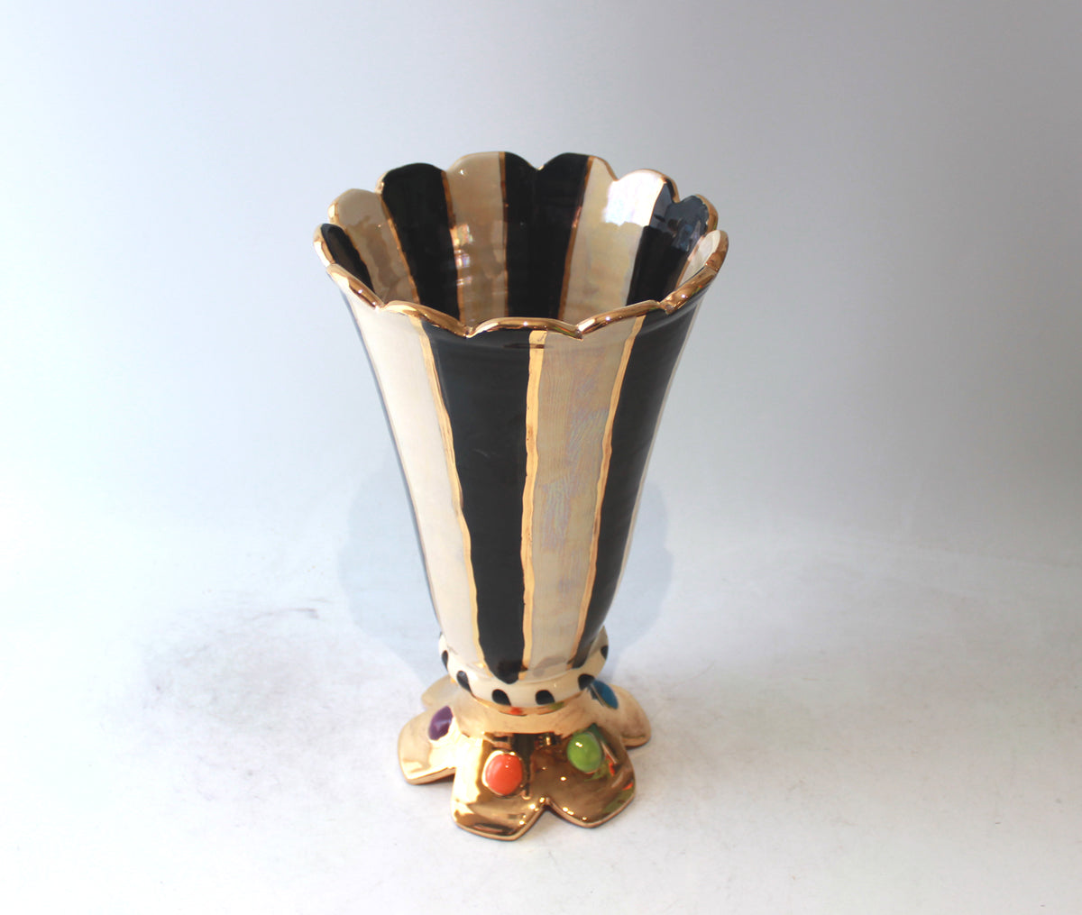 Fluted Crown Footed Vase "Queen Elizabeth II"