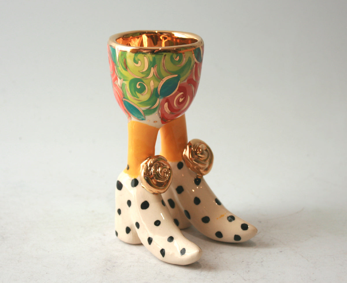 Egg Cup in Pastel Rosebush