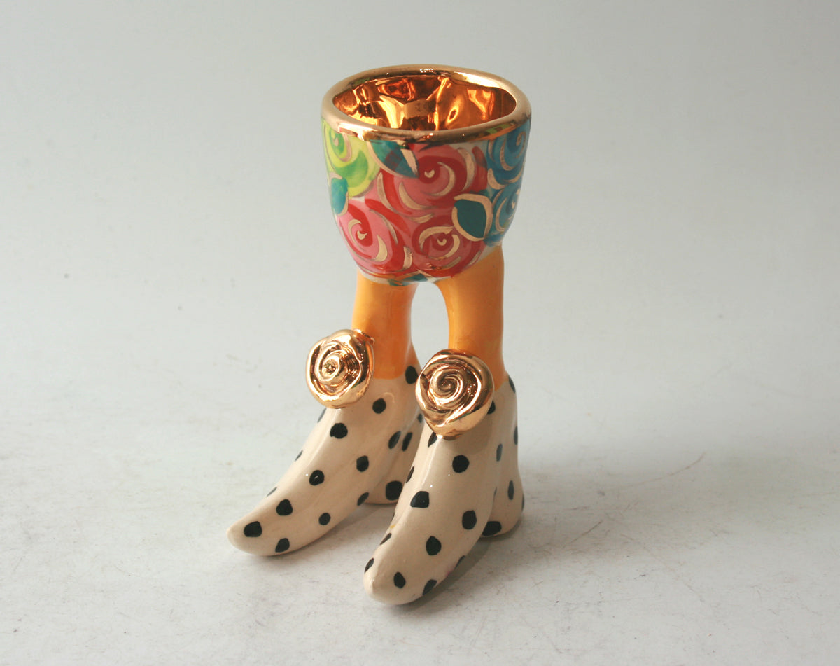 Egg Cup in Pastel Rosebush