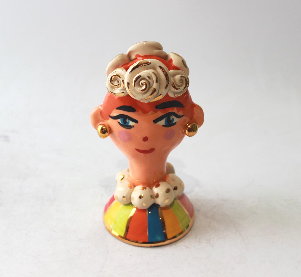 Baby Face Vase in Multicolour Stripe