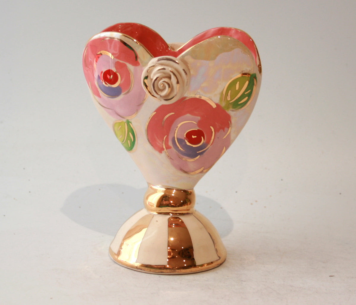 Baby Heart Vase in Pale Rose Pink