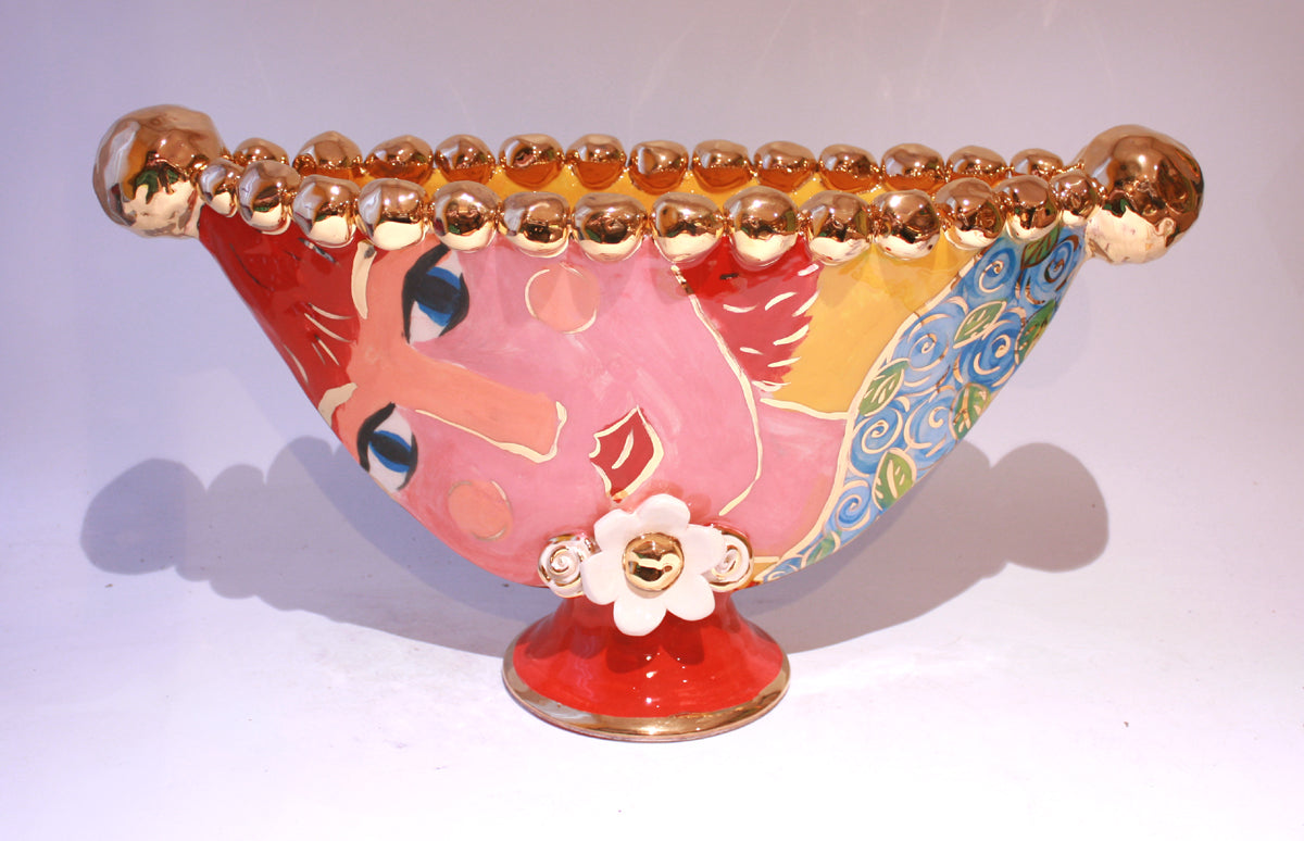 Gondola Bowl in Blue Rosebush