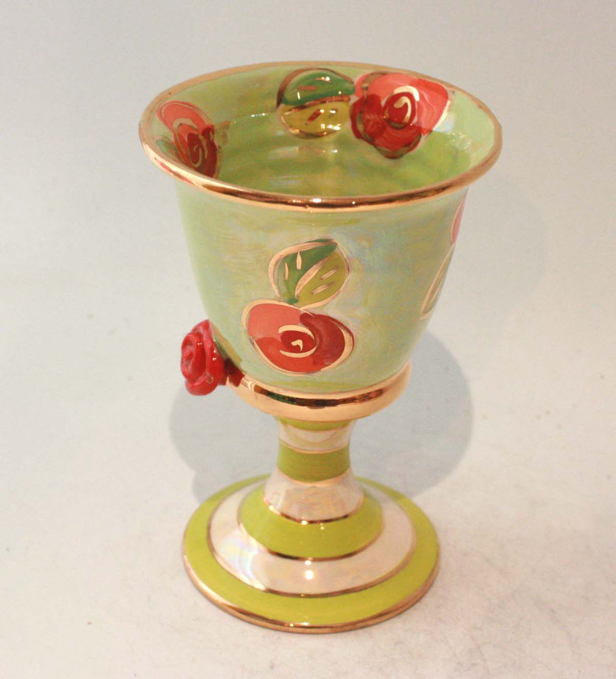 Goblet in Rosebud on Green