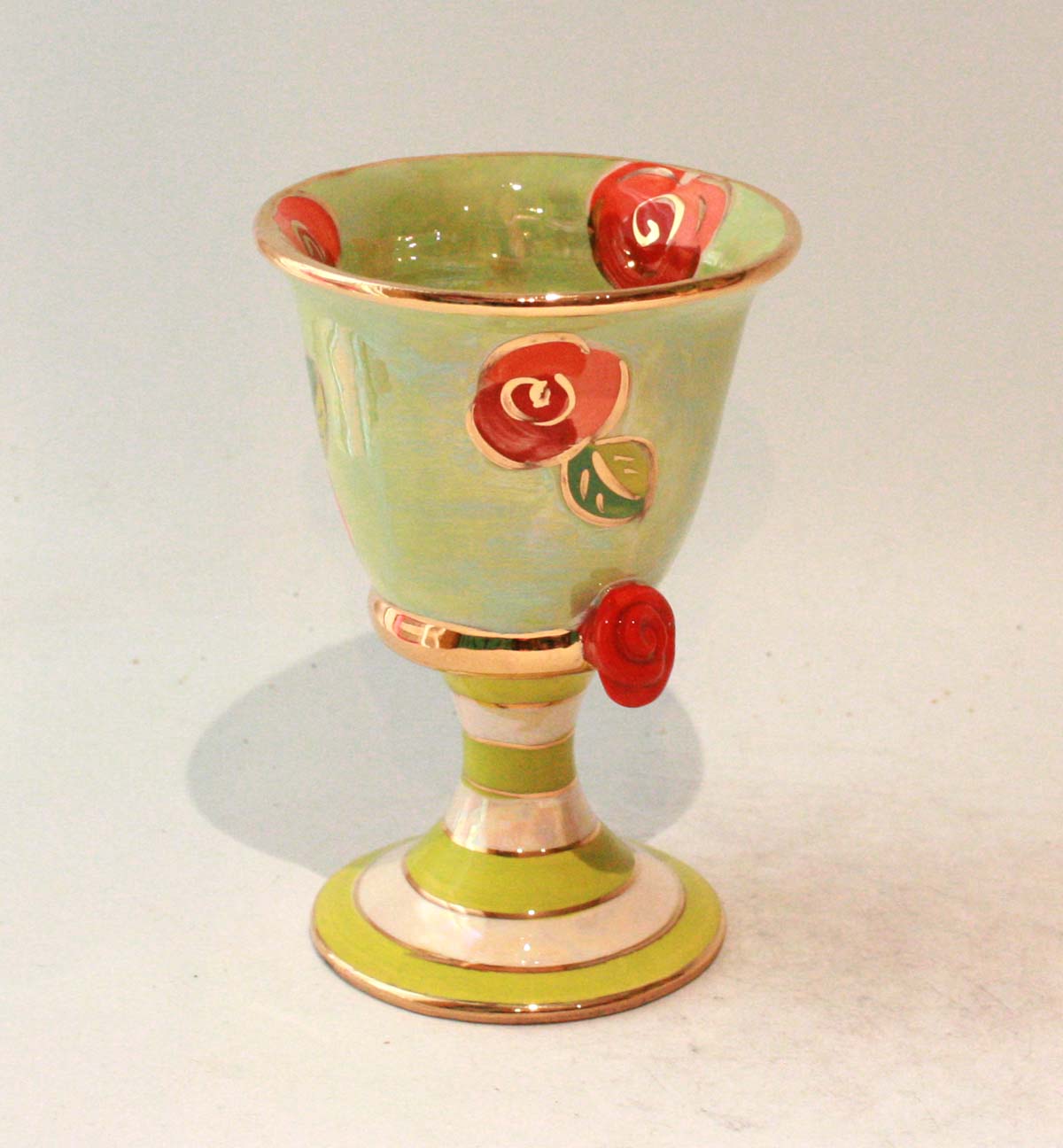 Goblet in Rosebud on Green