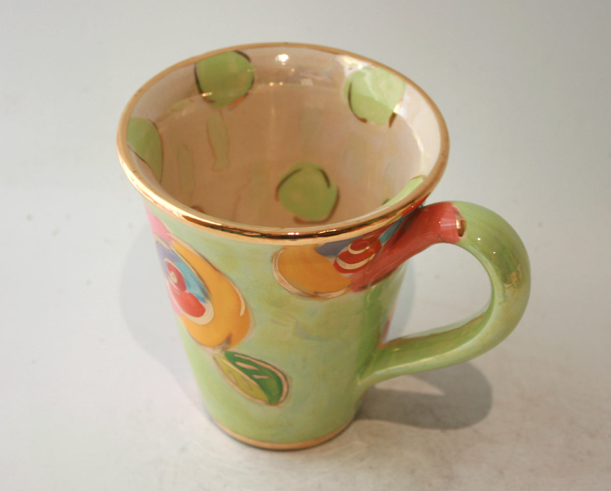 New Shape Large Mug in Lustred Rose Green