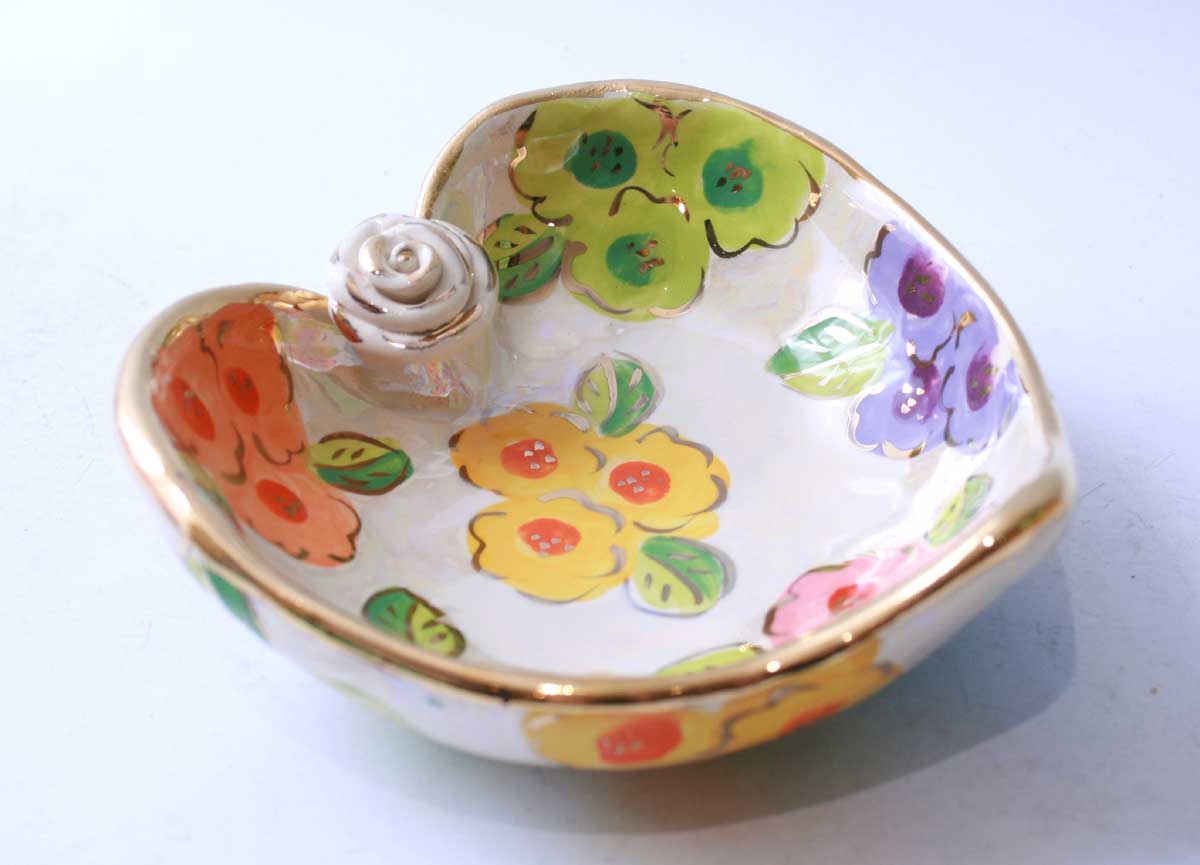 Heart Shaped Bowl in Petit Fleur