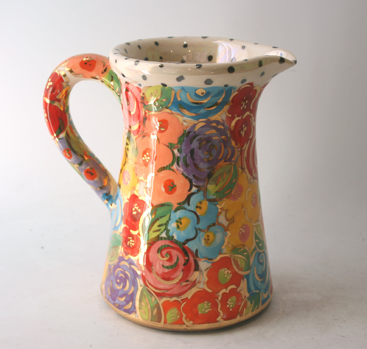 Medium Conical Pitcher in Blooms