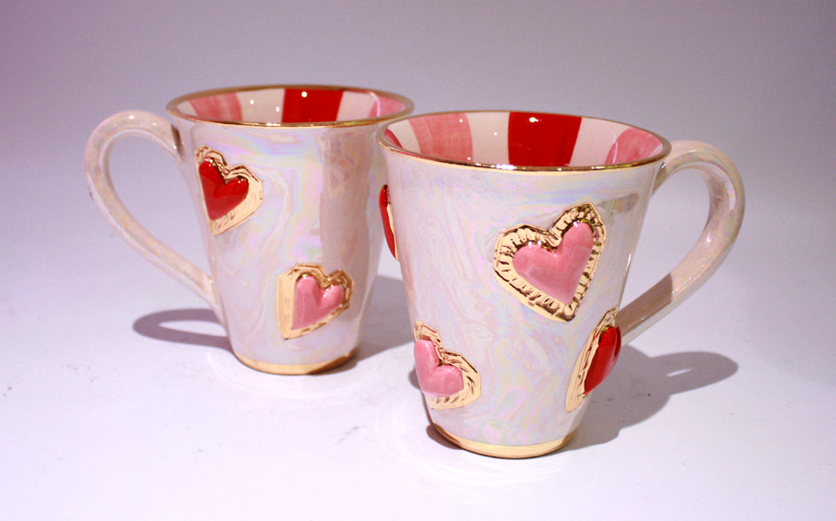 Large Jewelled Heart Mug - MaryRoseYoung