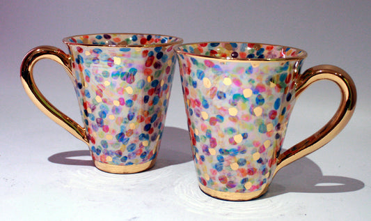 Large Confetti Mug with Gold Handle - MaryRoseYoung