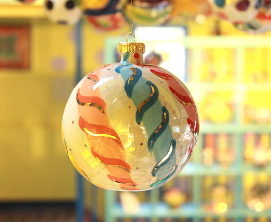 Large Christmas Ornament in Candy Cane Stripe