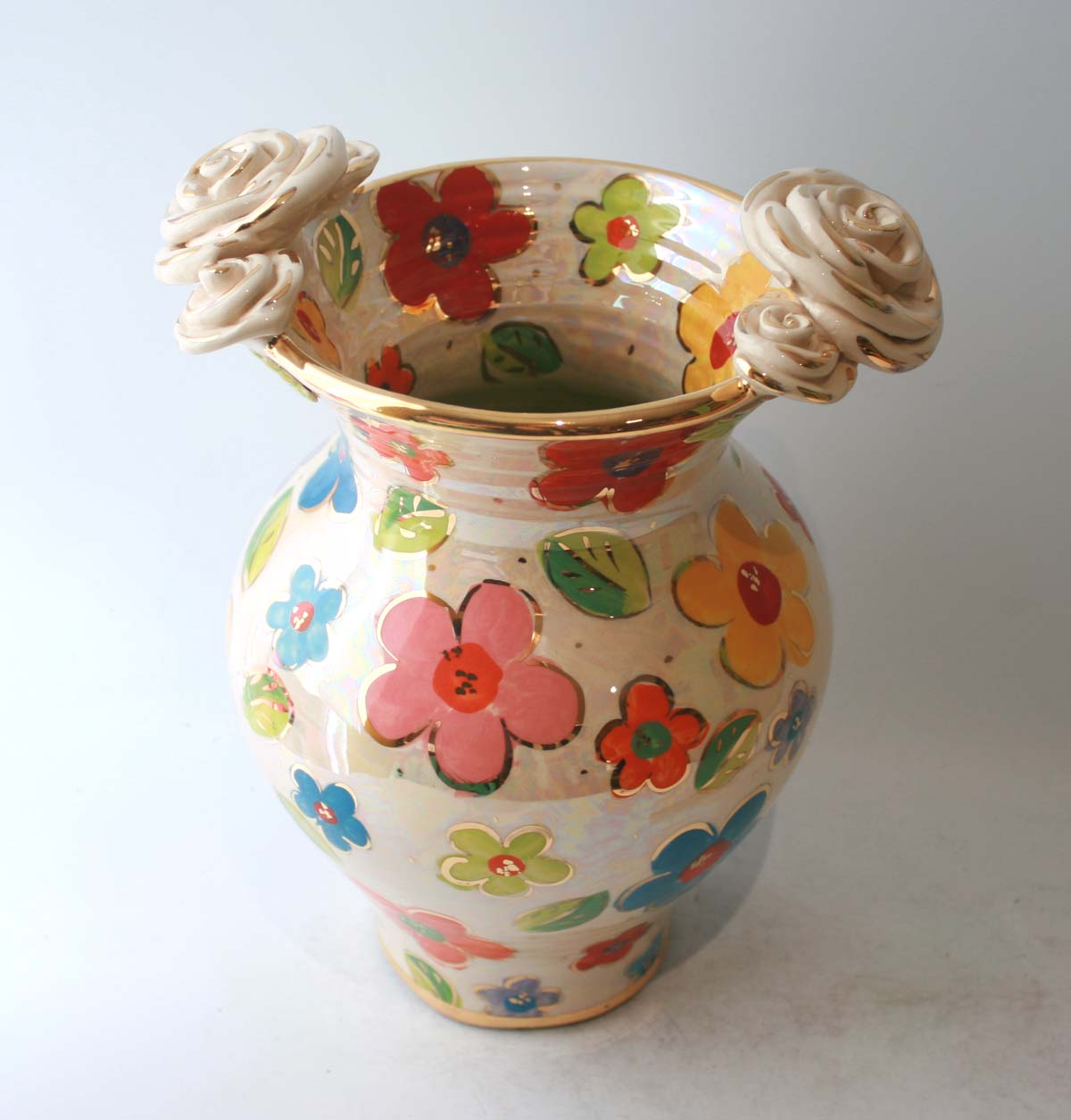 Large Fat Vase in Daisy