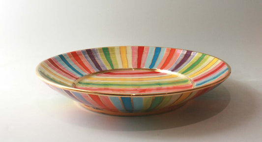 Giant Platter in Lustred Stripe