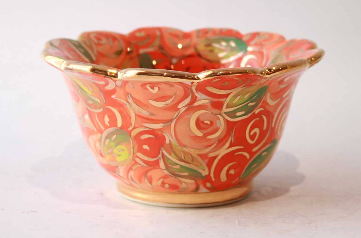 Ice Cream Bowl in Orange Rosebush