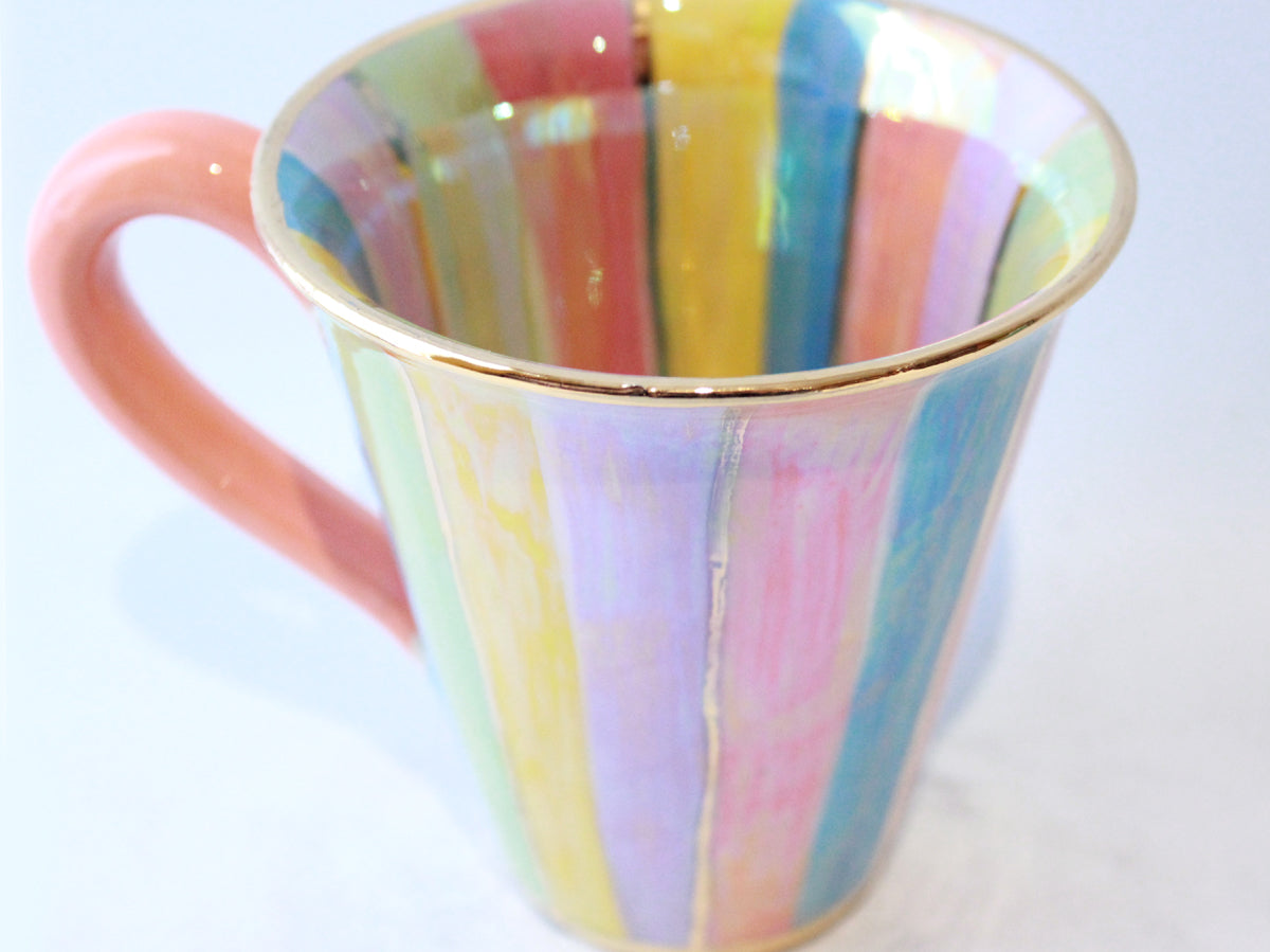 New Shape Large Mug in Pale Stripes